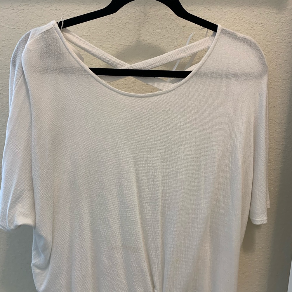 White crop top blouse size medium
